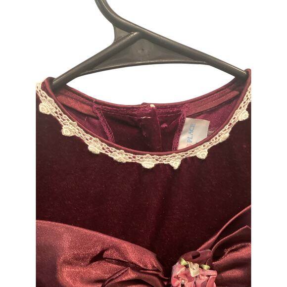 Vintage Chantilly Place Girls Dress Size 5 6 Red Victorian Formal Holiday Bow - Picture 10 of 13